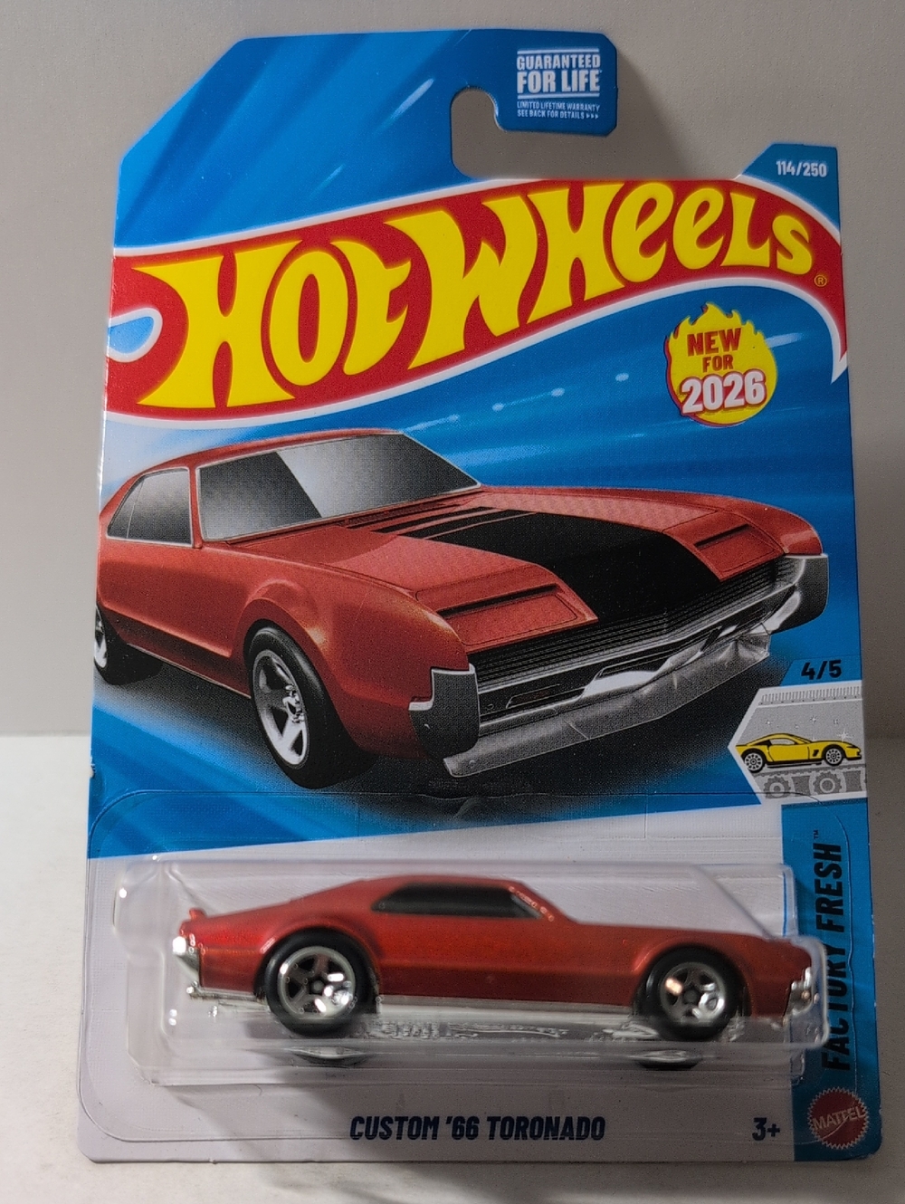 Hot Wheels Custom 66 Toronado Orange Factory Fresh Mattel NEW Ships In Box
